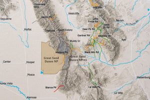 Colorado Off Road Trails - Push Pin Map