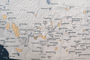USA National Parks - Push Pin Map