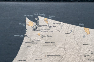 USA National Parks - Push Pin Map