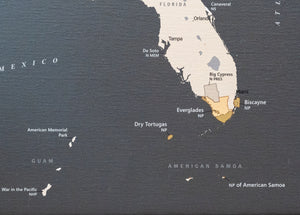 USA National Parks - Push Pin Map