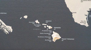 USA National Parks - Push Pin Map