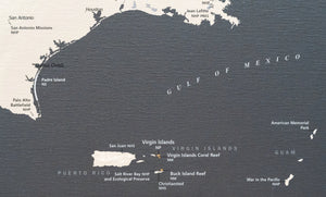 USA National Parks - Push Pin Map