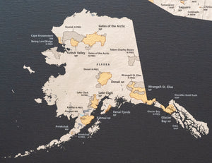 USA National Parks - Push Pin Map