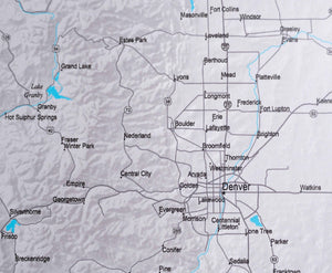 Colorado - Push Pin Map - Pin Trail Maps