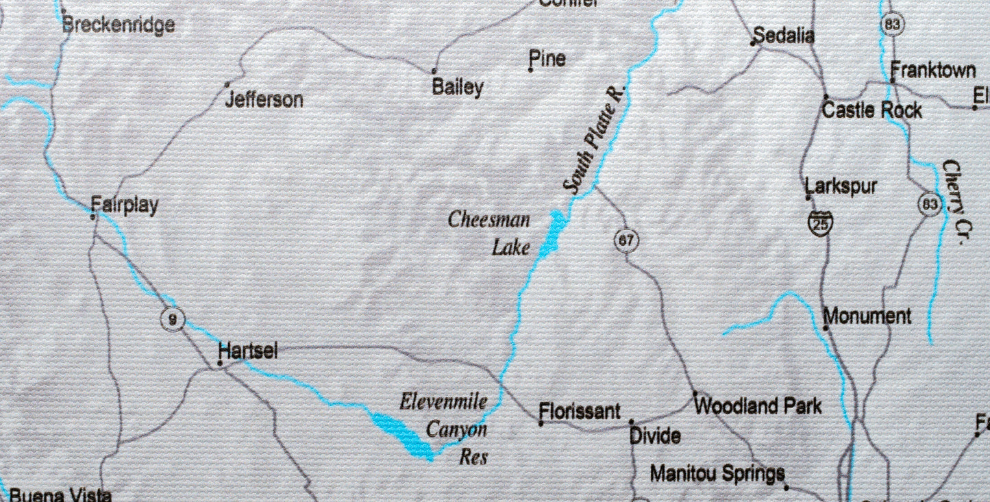 Colorado Rivers - Push Pin Map