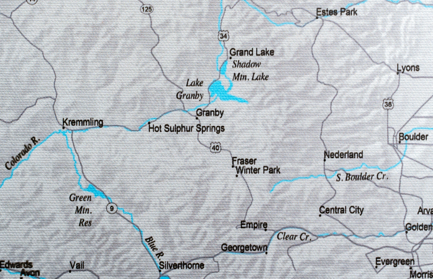 Colorado Rivers - Push Pin Map