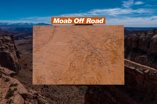 Moab Off Road Trails - Push Pin Map