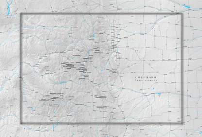 Colorado Fourteeners - Push Pin Map