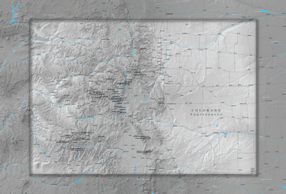 Colorado Fourteeners - Push Pin Map