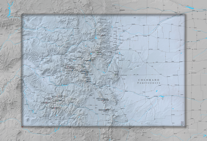 Colorado Fourteeners - Push Pin Map