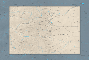Colorado - Push Pin Map - Pin Trail Maps