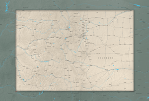 Colorado - Push Pin Map - Pin Trail Maps