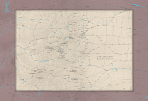 Colorado Fourteeners - Push Pin Map - Pin Trail Maps