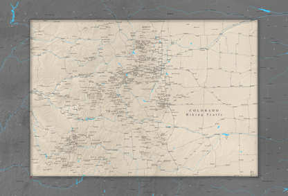 Colorado Hiking Trails - Push Pin Map