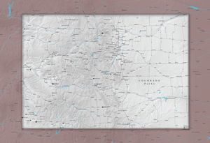 Colorado National and State Parks - Push Pin Map - Pin Trail Maps