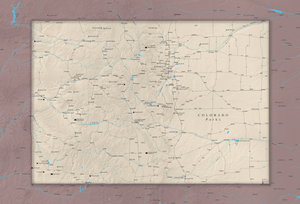 Colorado National and State Parks - Push Pin Map - Pin Trail Maps