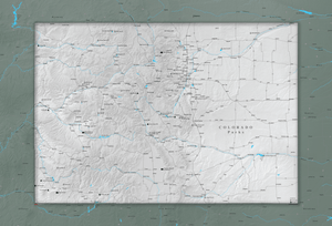 Colorado National and State Parks - Push Pin Map - Pin Trail Maps
