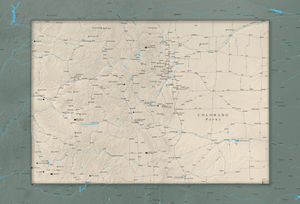 Colorado National and State Parks - Push Pin Map - Pin Trail Maps