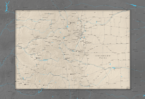 Colorado National and State Parks - Push Pin Map - Pin Trail Maps