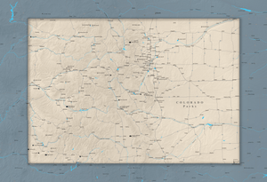 Colorado National and State Parks - Push Pin Map - Pin Trail Maps