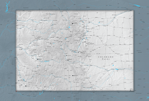 Colorado National and State Parks - Push Pin Map - Pin Trail Maps