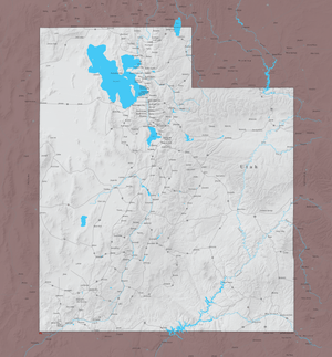 Utah - Push Pin Map - Pin Trail Maps