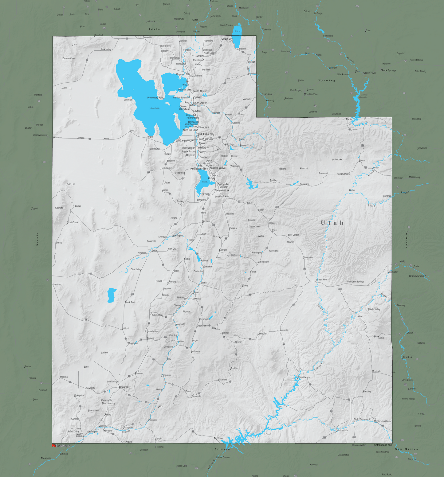 Utah - Push Pin Map