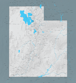 Utah - Push Pin Map - Pin Trail Maps