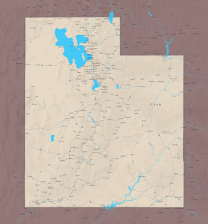 Utah - Push Pin Map - Pin Trail Maps