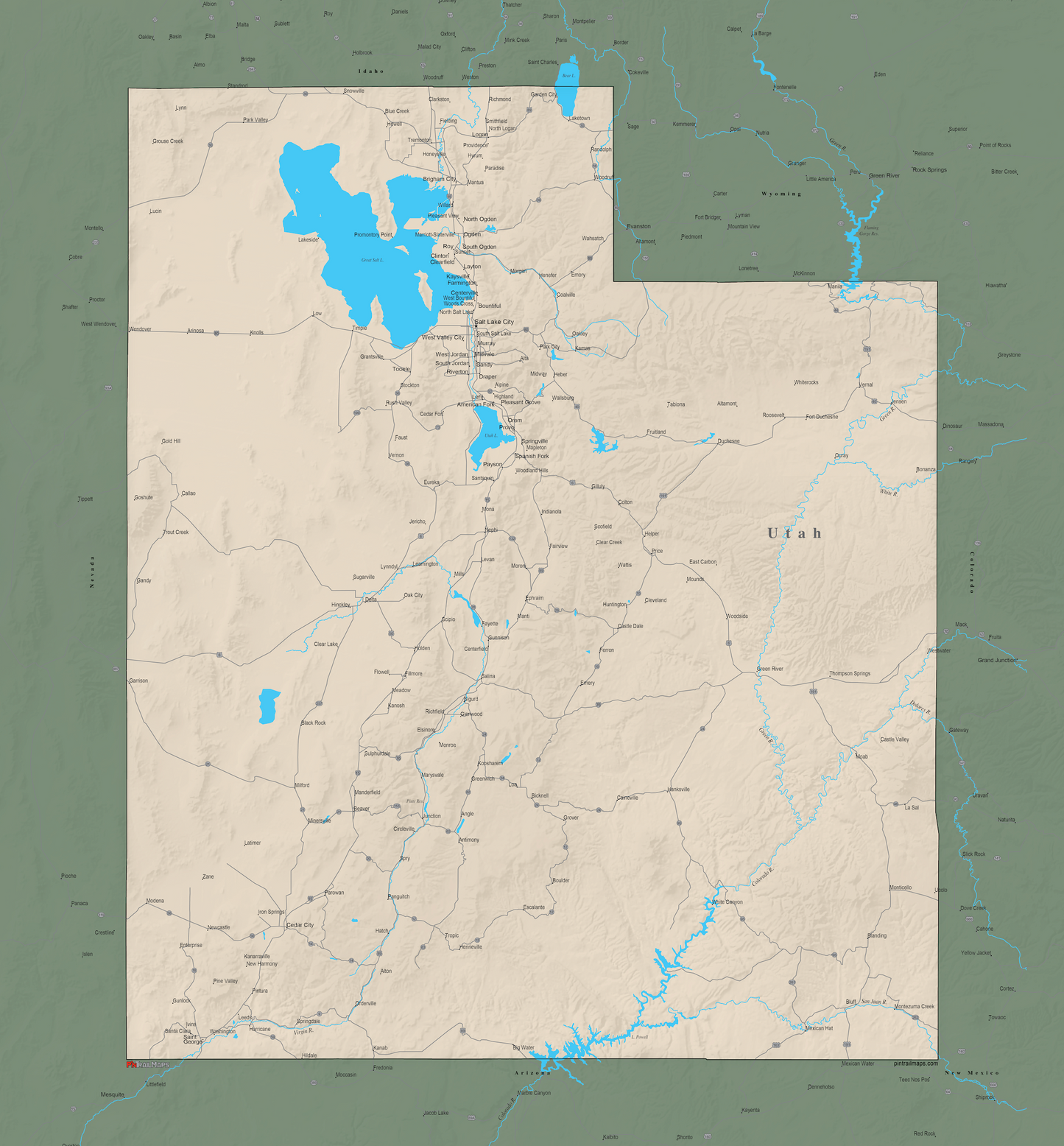 Utah - Push Pin Map