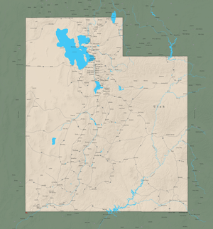 Utah - Push Pin Map - Pin Trail Maps