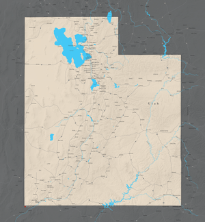 Utah - Push Pin Map - Pin Trail Maps