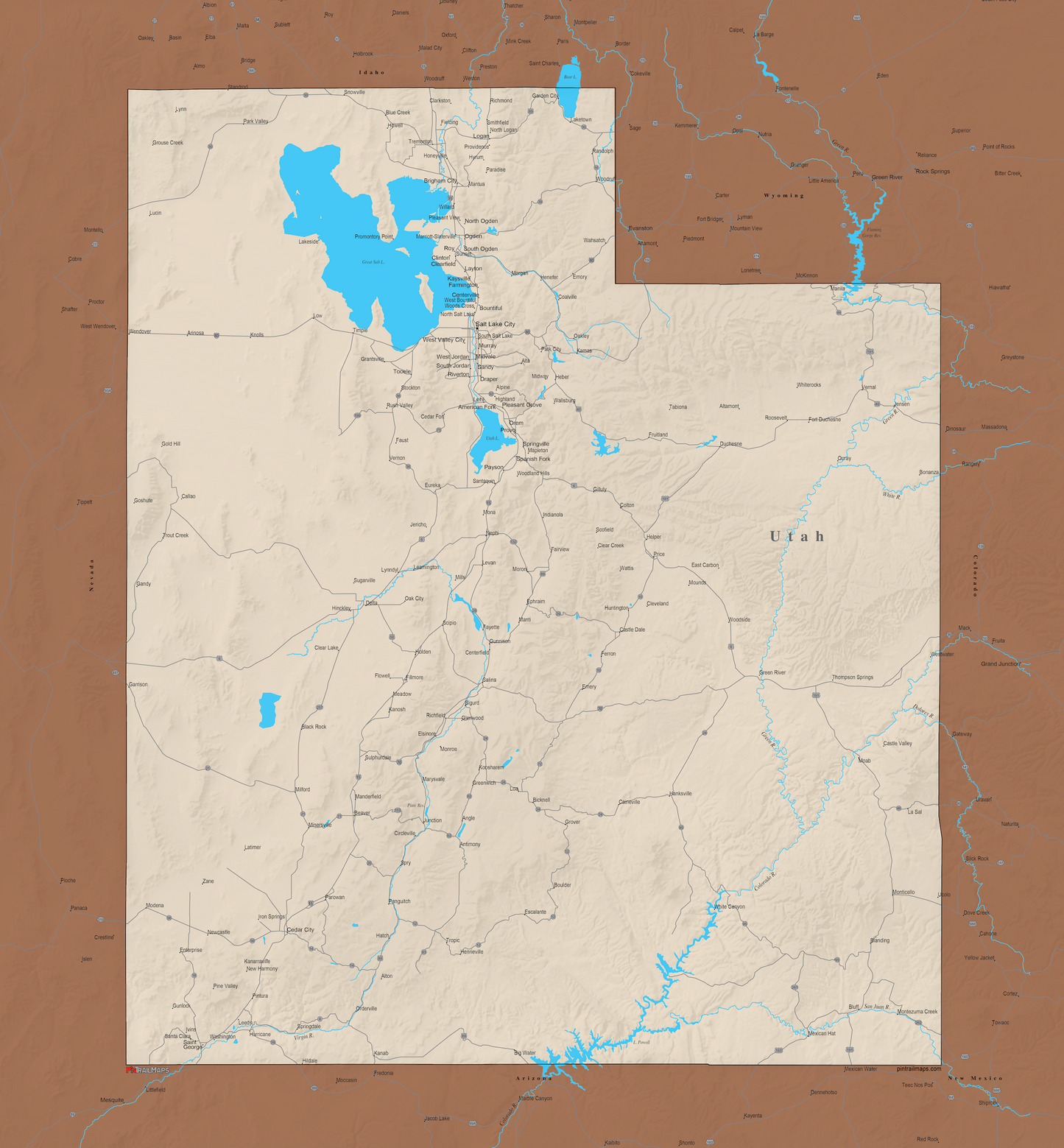 Utah - Push Pin Map