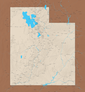 Utah - Push Pin Map - Pin Trail Maps