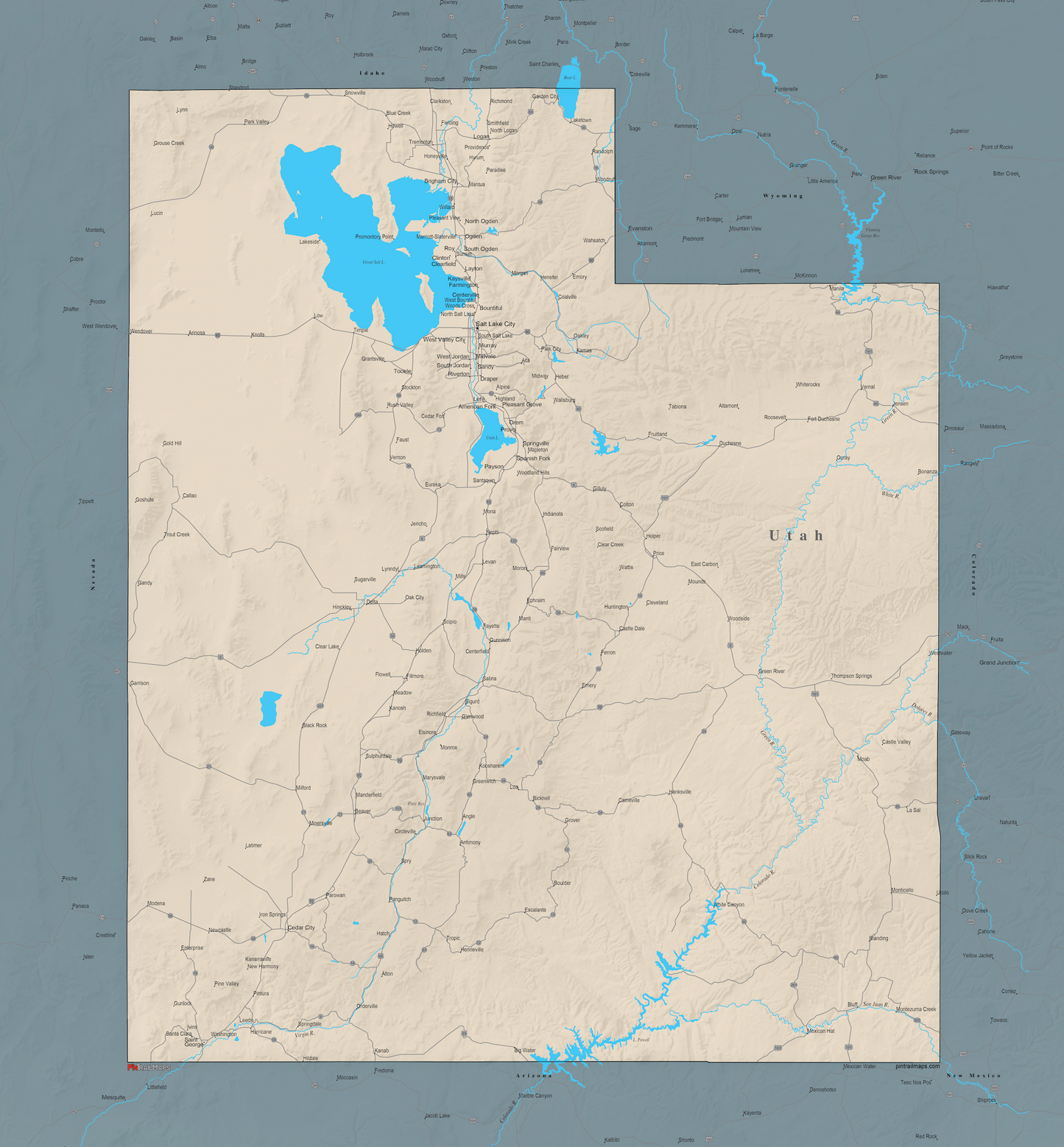 Utah - Push Pin Map