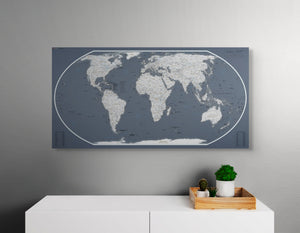 PREORDER - The World - Push Pin Map